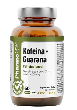 Koffein + Guarana 60 Kapseln - Pharmovit (Clean label)